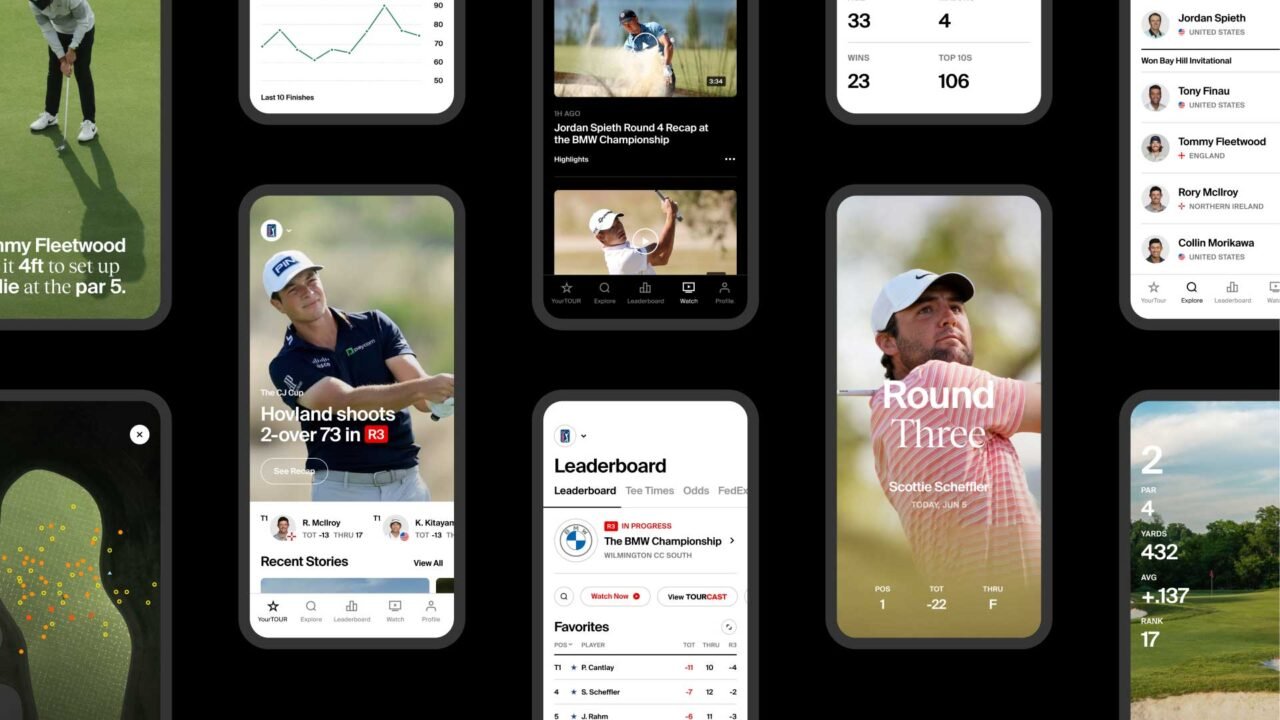 PGA TOUR Mobile App | Work & Co and PGA Tour