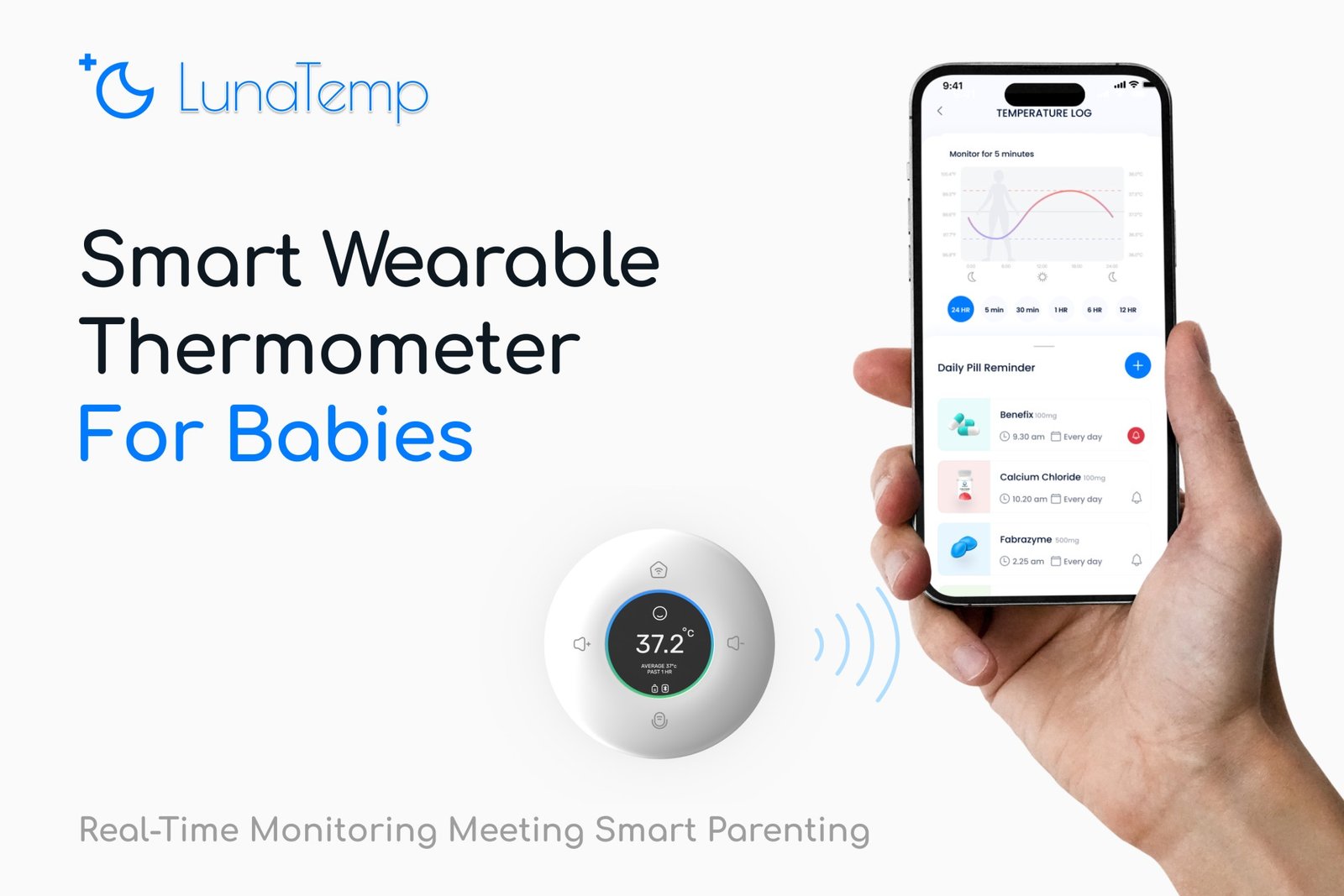 LunaTemp – Smart Wearable Thermometer for Babies | London Design Awards