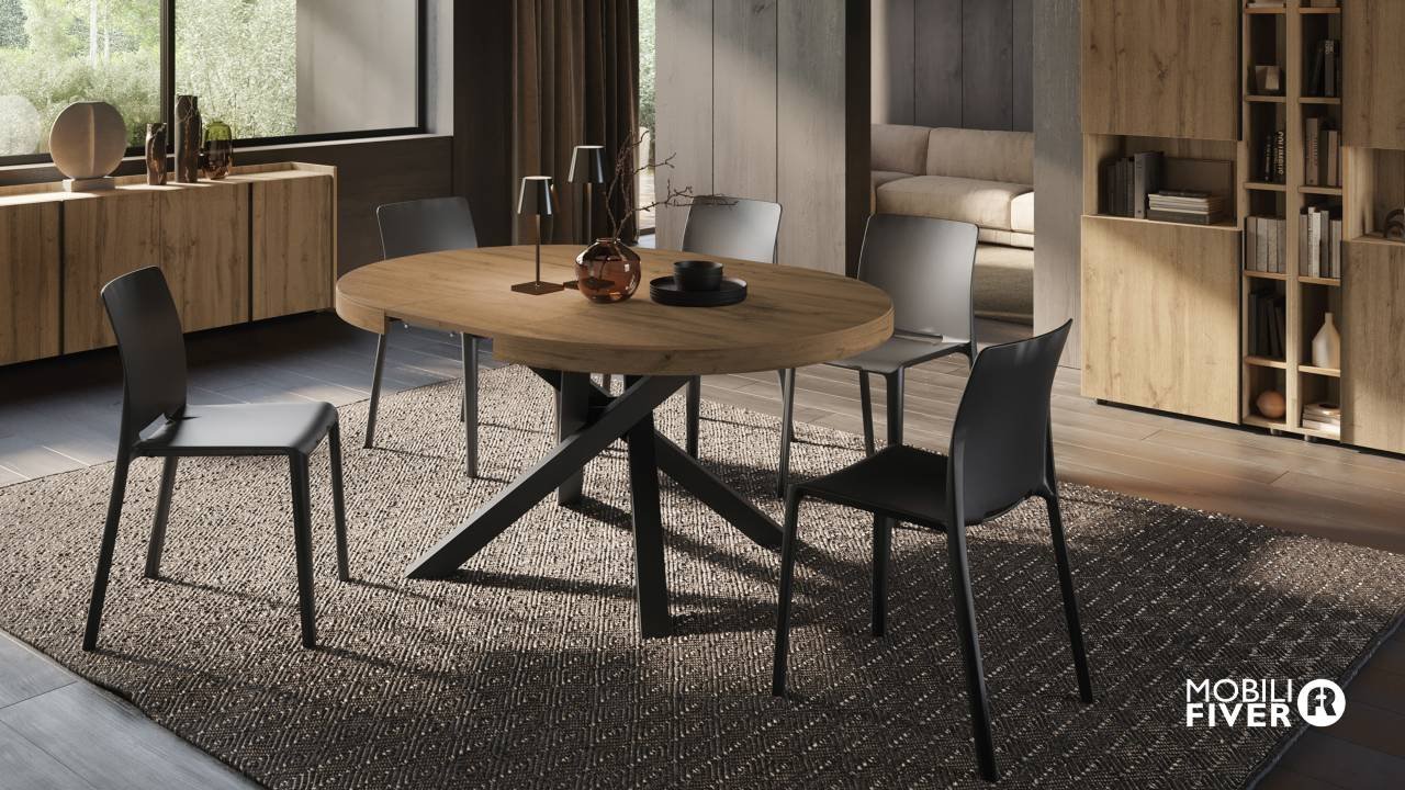 Emma Round Extendable Table by Mobili Fiver